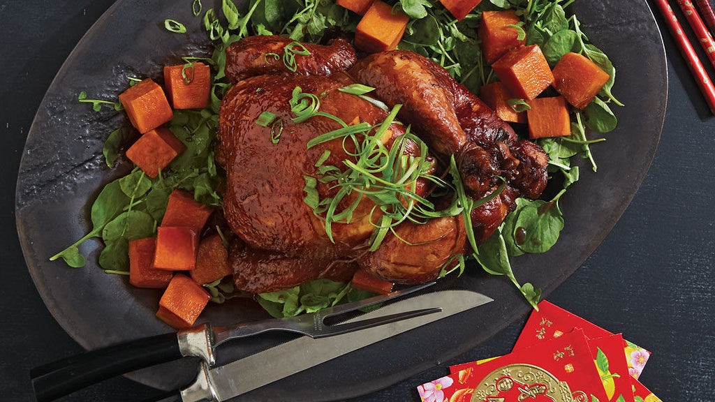 Red-Roast Chicken or Duck with Sweet Potatoes